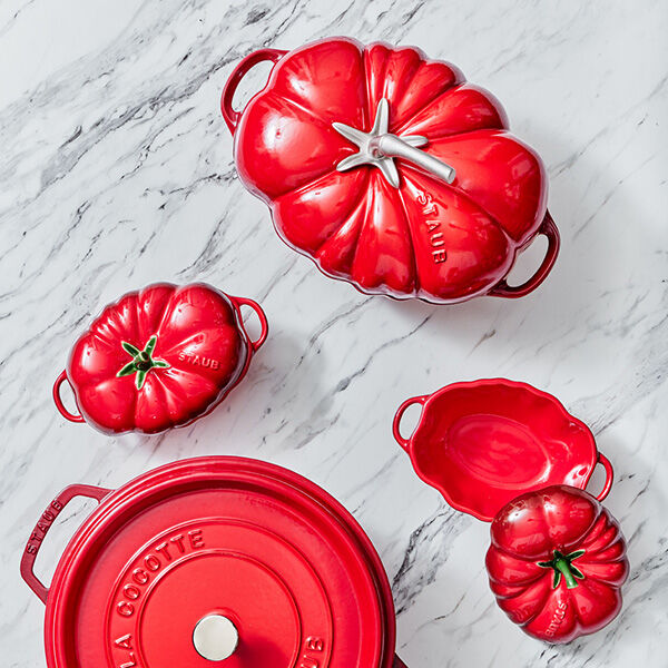 Buy Stoneware 0.525 qt, Tomato, Petite Dutch Oven, Cherry | STAUB