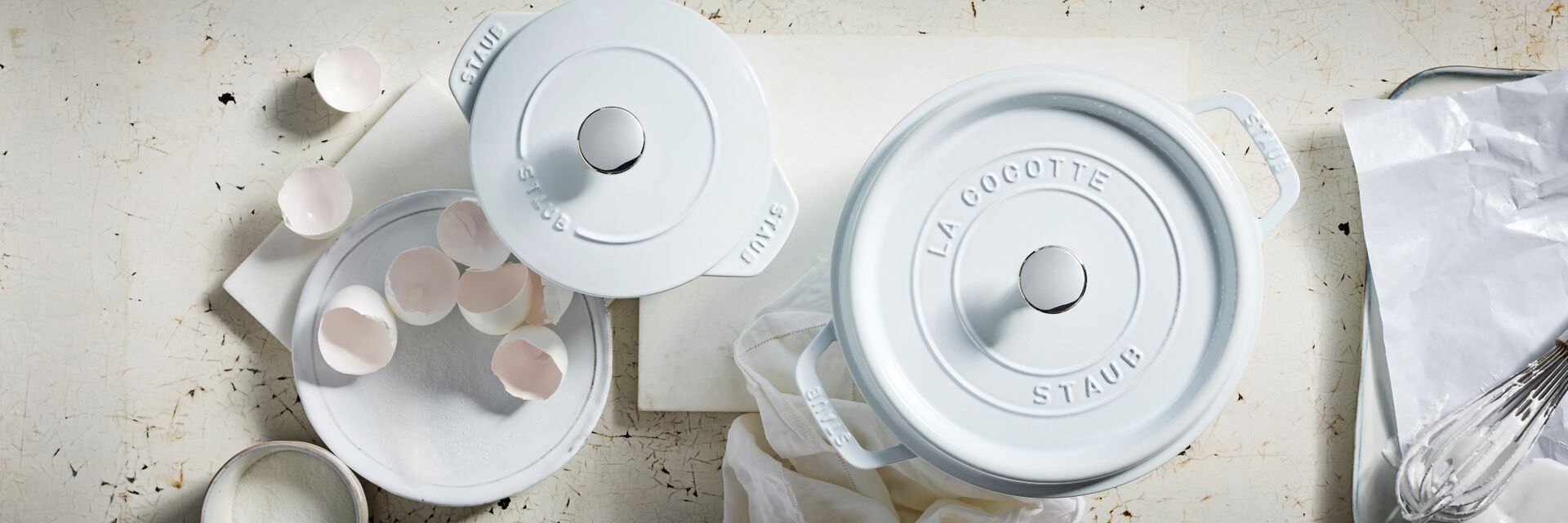 Pure White STAUB Dutch Ovens