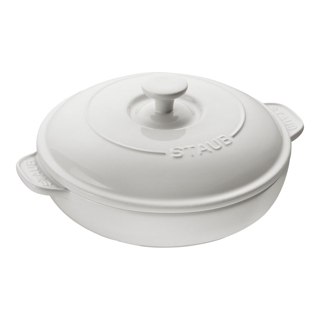 Round, Covered Brie Baker, White,,large