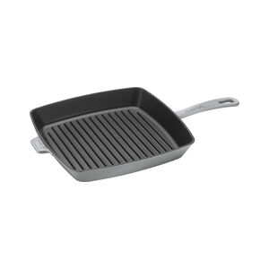 12-inch, Cast Iron, Square, Grill Pan, Graphite Grey