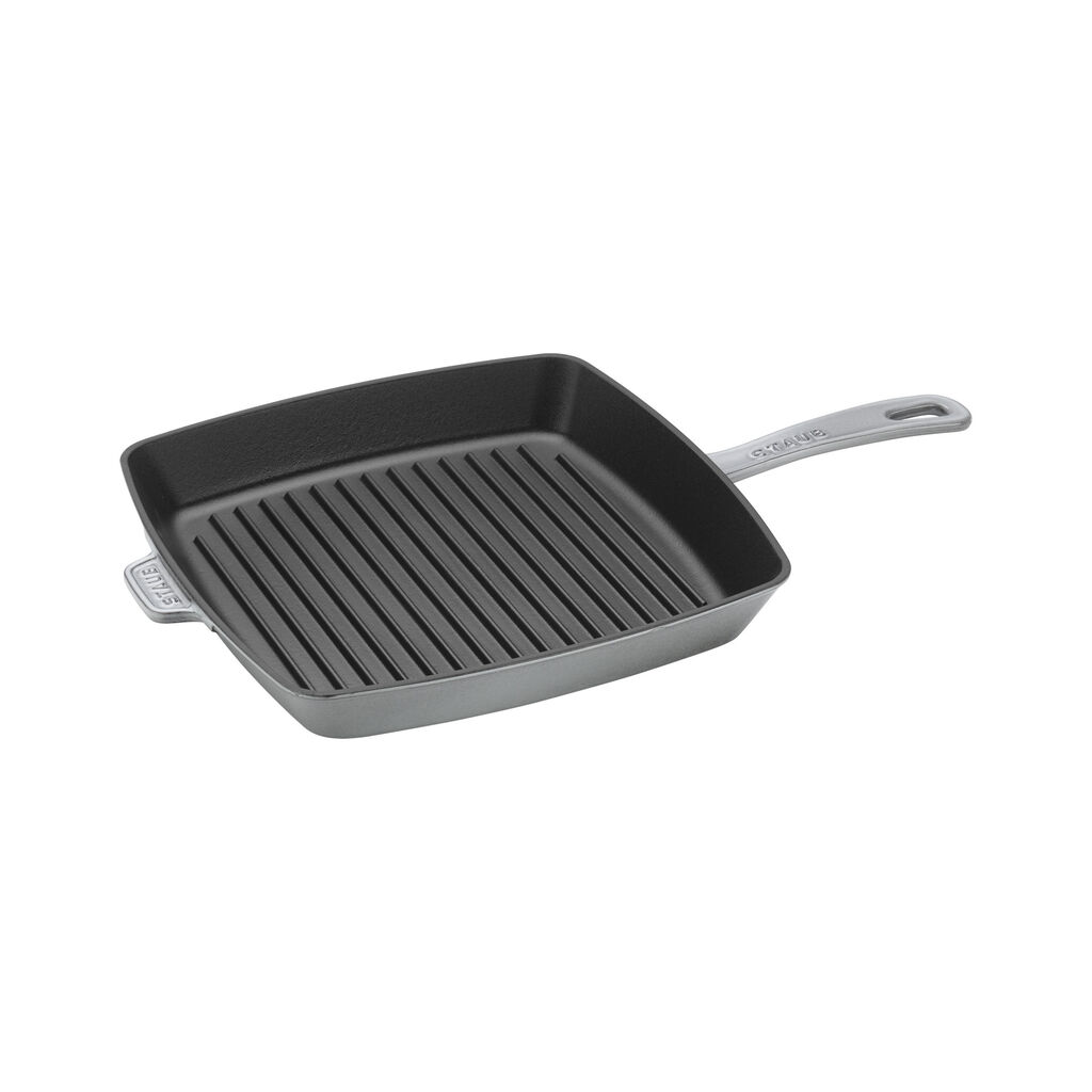 12-inch, Cast Iron, Square, Grill Pan, Graphite Grey,,large