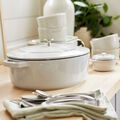 6 qt, Wide Oval French Oven, White Truffle,,large