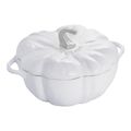 3.5 qt, Pumpkin, Dutch Oven With Stainless Steel Knob, Pure White,,large