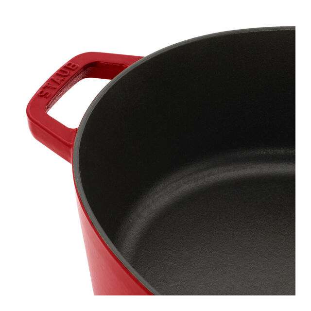 6 qt, Wide Oval French Oven, Cherry,,large
