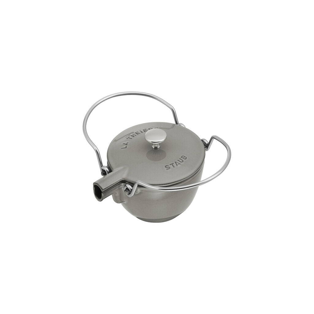 1 qt, Round, Tea Kettle, Graphite Grey,,large