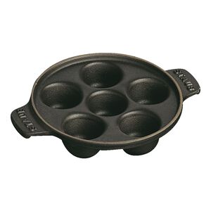 5.5-inch, Escargot Dish with six holes, Matte Black
