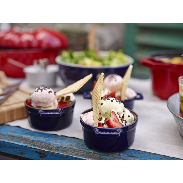 3-pc, Mini Round Dutch Oven Set, Dark Blue,,large