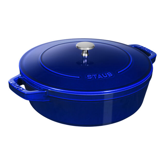 4-pc Stackable Cookware Set, Dark Blue, Cast Iron ,,large