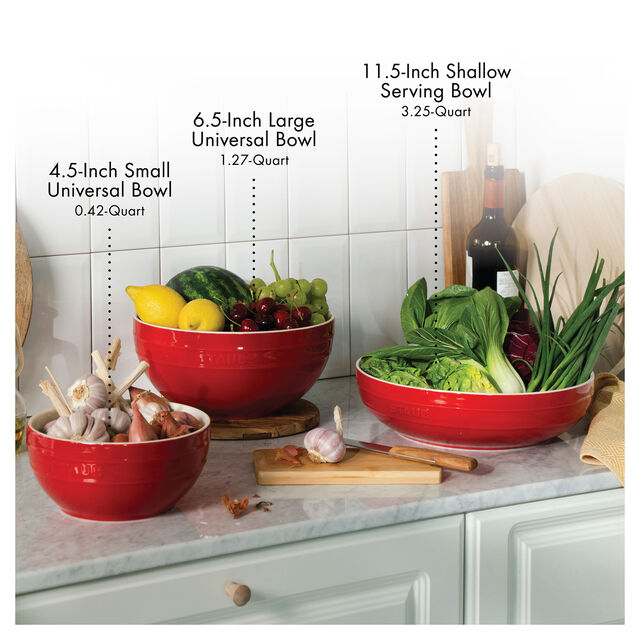 11.5-inch, Shallow Serving Bowl, Cherry,,large