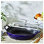3.5 qt, Braiser With Glass Lid, Dark Blue,,large preview