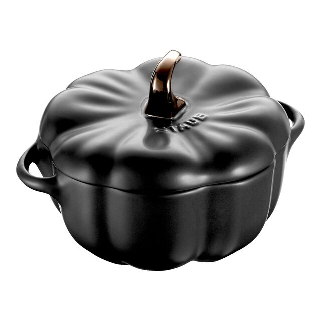 0.5 qt, Pumpkin, Petite Dutch Oven, Matte Black,,large