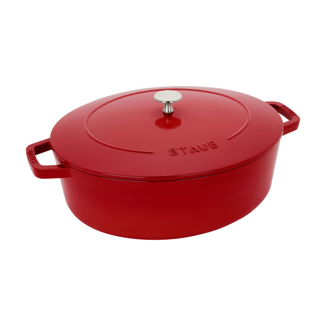 6 qt, Wide Oval French Oven, Cherry,,large