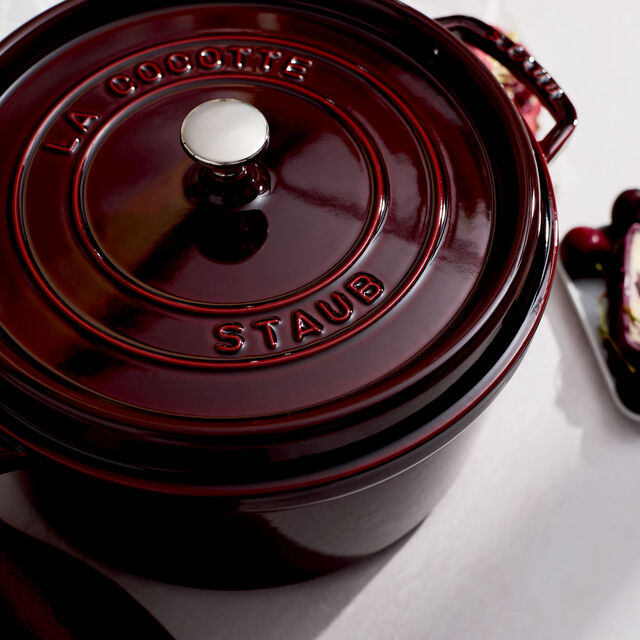 7 qt, Round, Dutch Oven, Grenadine,,large