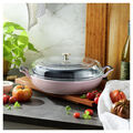 3.5 qt, Braiser With Glass Lid, Peony Pink,,large