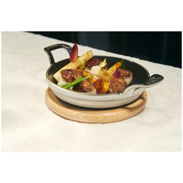 4.5-inch, Round, Mini Gratin Baking Dish, Graphite Grey,,large
