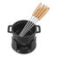 4-inch, 0.25-qt Mini Chocolate Fondue Set, Matte Black,,large preview