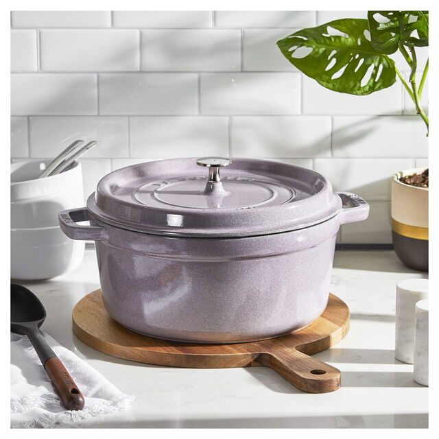 5.5 qt, Round, Dutch Oven, Lilac,,large