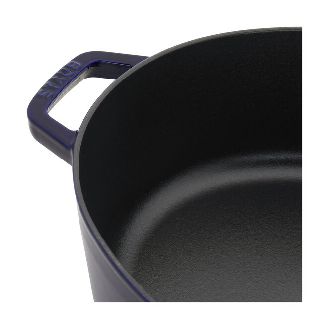 6 qt, Wide Oval French Oven, Dark Blue,,large