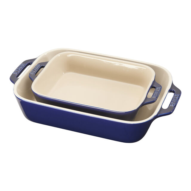 2-pc, Rectangular Baking Dish Set, Dark Blue,,large