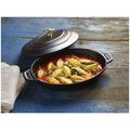 9-inch, Oval, Covered Baking Dish With Lid, Matte Black,,large