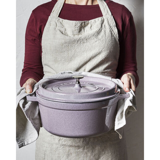 7 qt, Round, Dutch Oven, Lilac,,large