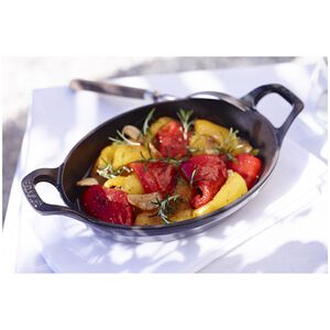 6-inch, Oval, Mini Gratin Baking Dish, Graphite Grey