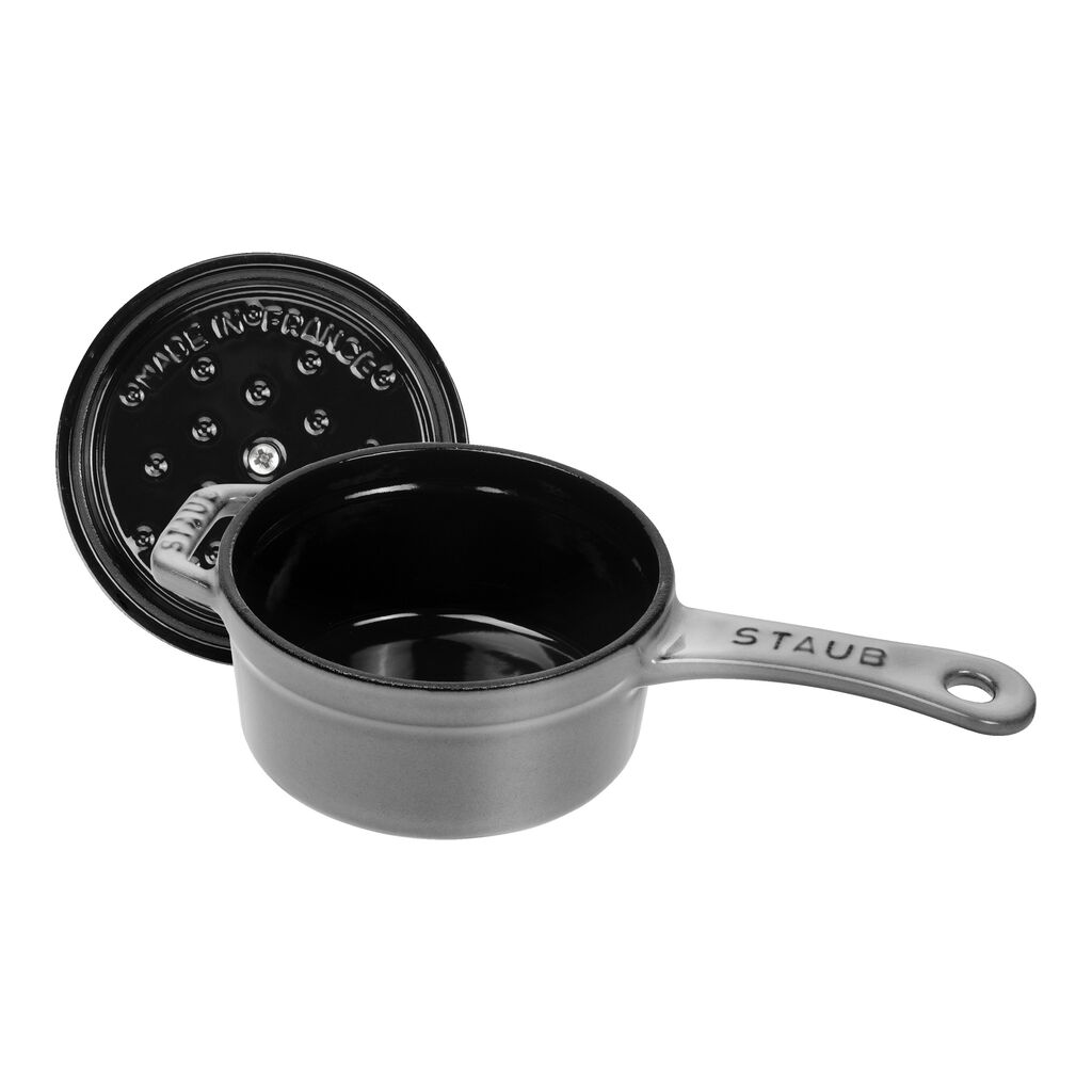 0.25 qt Mini Saucepan - Graphite Grey, Cast Iron ,,large