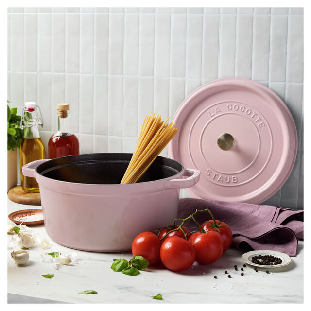 7 qt, Round, Dutch Oven, Peony Pink,,large