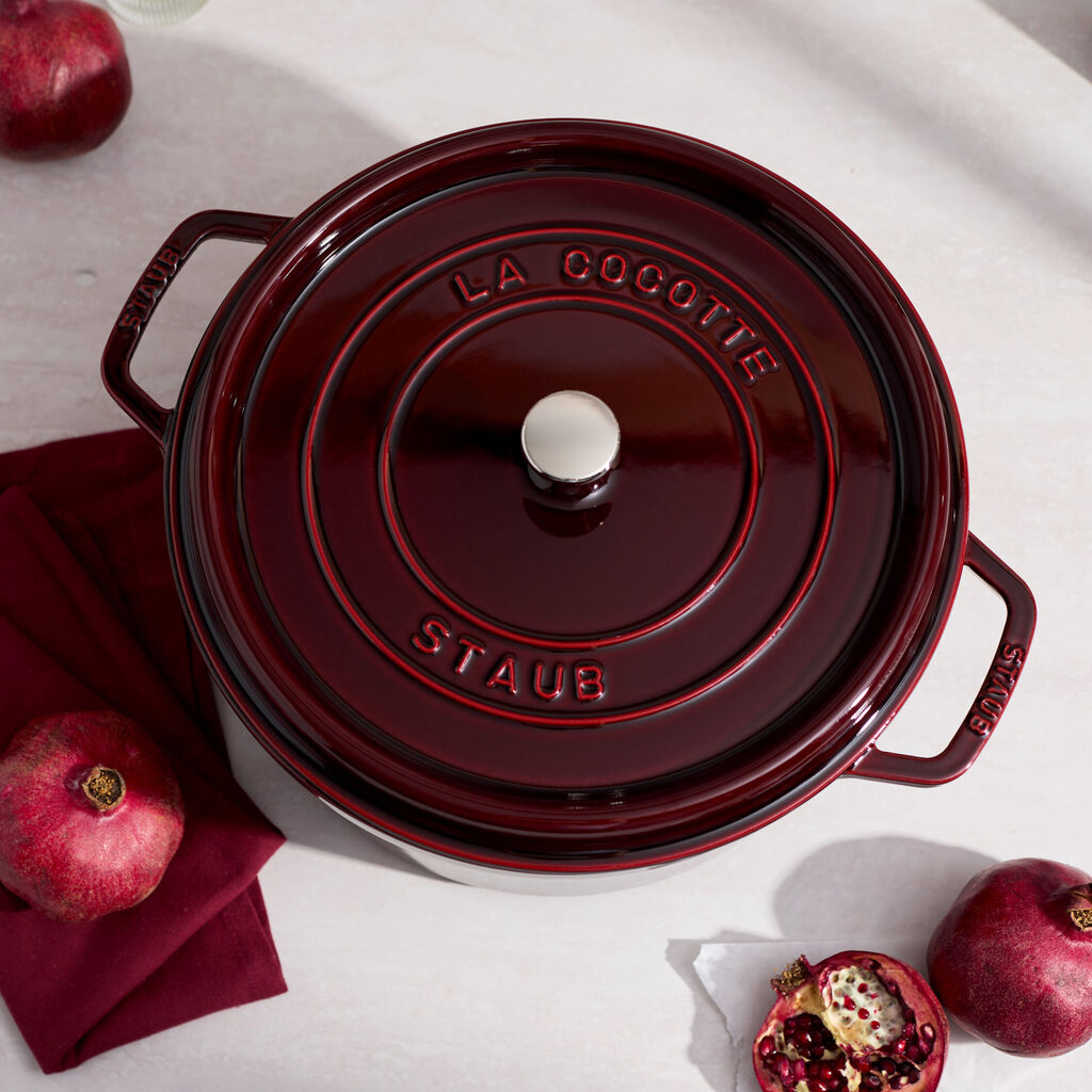 9 qt, Round, Dutch Oven, Grenadine,,large