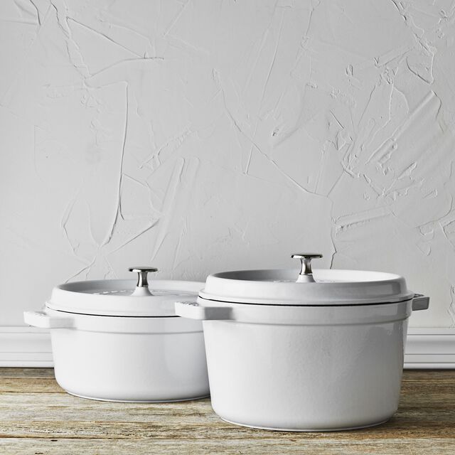 4 qt, Round, Dutch Oven, Pure White,,large