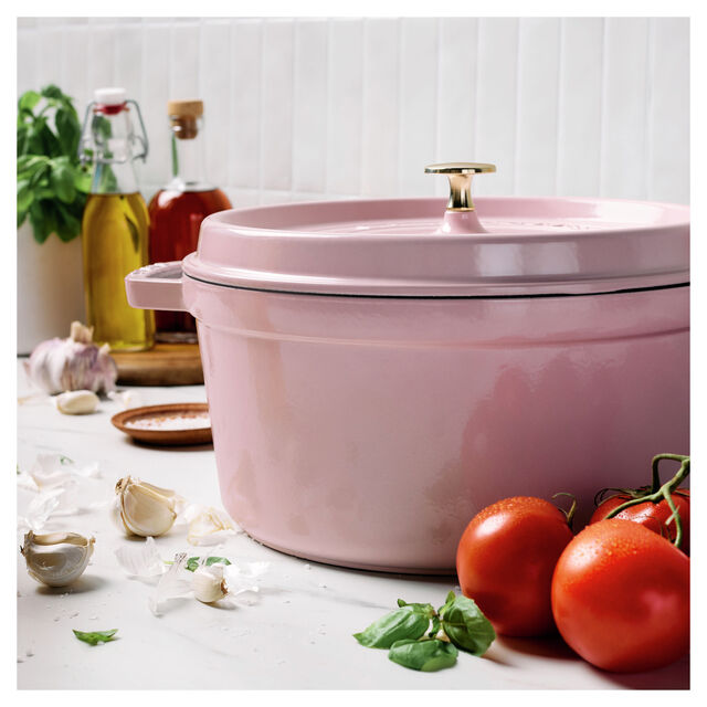 7 qt, Round, Dutch Oven, Peony Pink,,large
