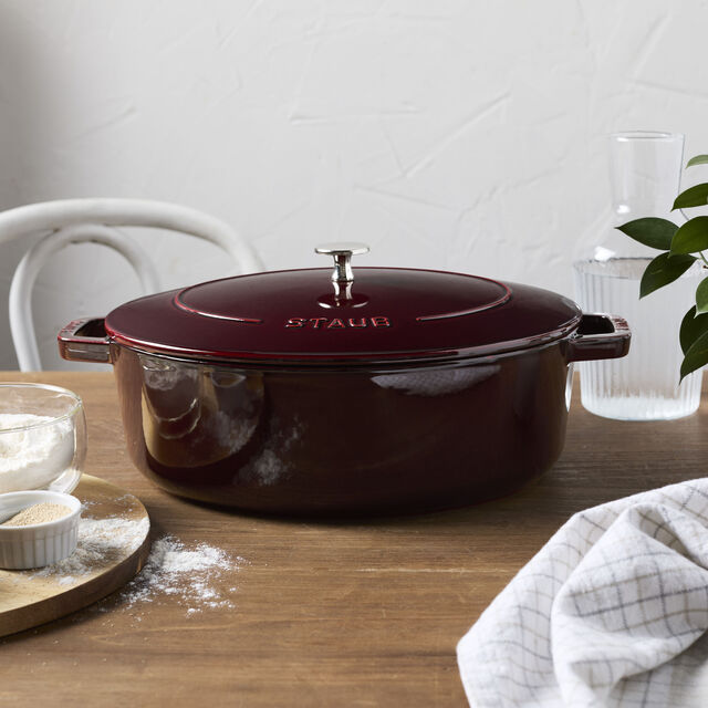 6 qt, Wide Oval French Oven, Grenadine,,large