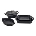 5-pc, Mixed Baking Dish Set, Matte Black,,large