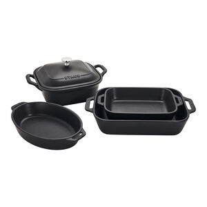 5-pc, Mixed Baking Dish Set, Matte Black