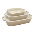 3-pc, Rectangular Baking Dish Set, Sesame,,large