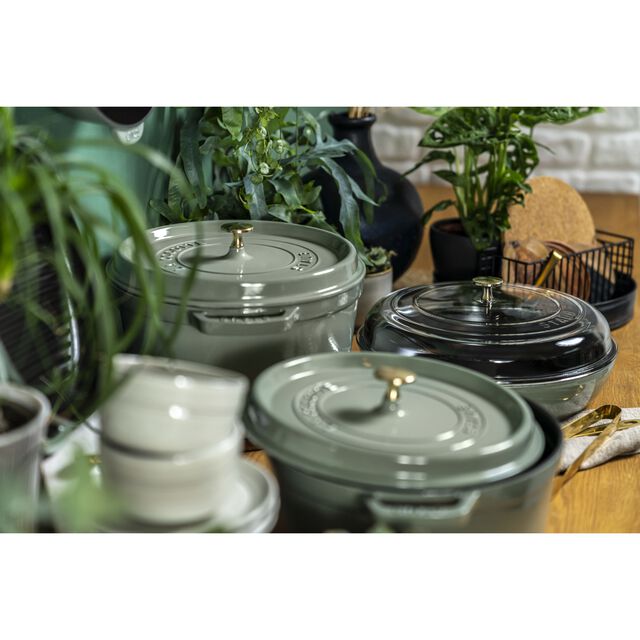 3.5 qt, Braiser With Glass Lid, Eucalyptus,,large