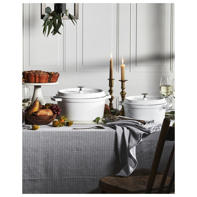 7 qt, Round, Dutch Oven, Pure White,,large