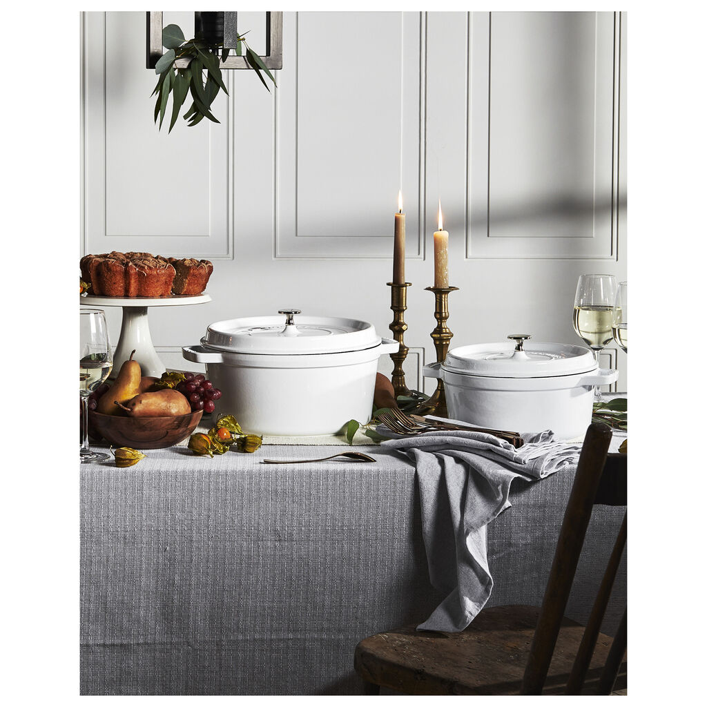 7 qt, Round, Dutch Oven, Pure White,,large