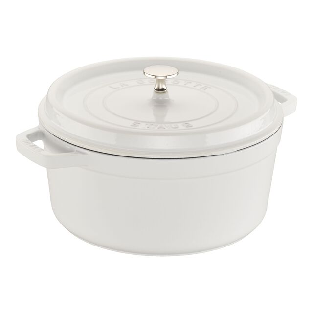 5.5 qt, Round, Dutch Oven, Pure White,,large