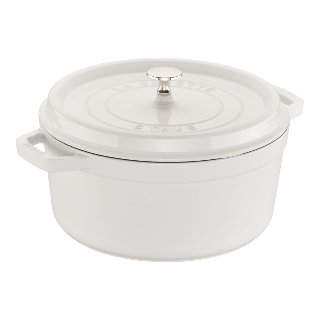 5.5 qt, Round, Dutch Oven, Pure White,,large