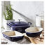 4-pc, Mixed Baking Dish Set, Dark Blue,,large preview