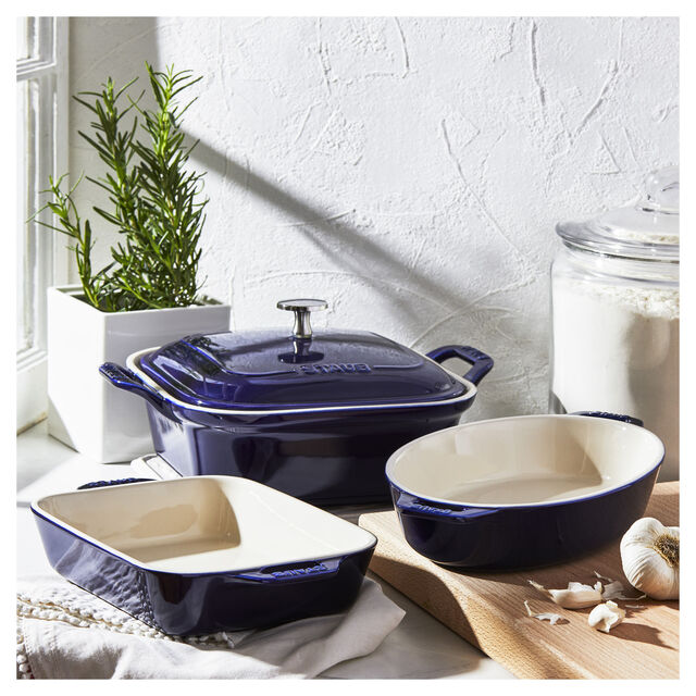 4-pc, Mixed Baking Dish Set, Dark Blue,,large