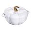 3.5 qt, Pumpkin, Dutch Oven With Brass Knob, Pure White,,large preview