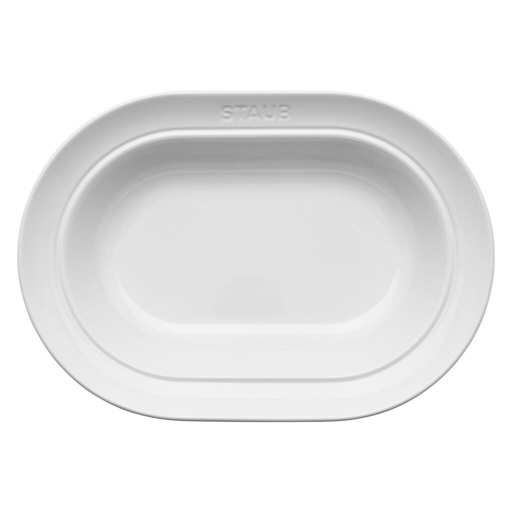 10-inch, oval serving dish, White,,large