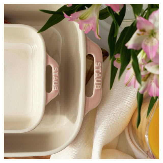 3-pc, Rectangular Baking Dish Set, Light Pink,,large