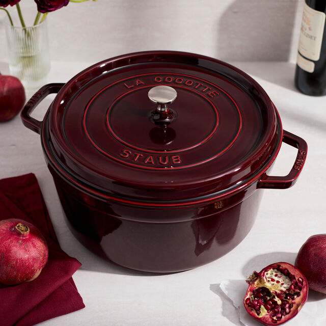 9 qt, Round, Dutch Oven, Grenadine,,large