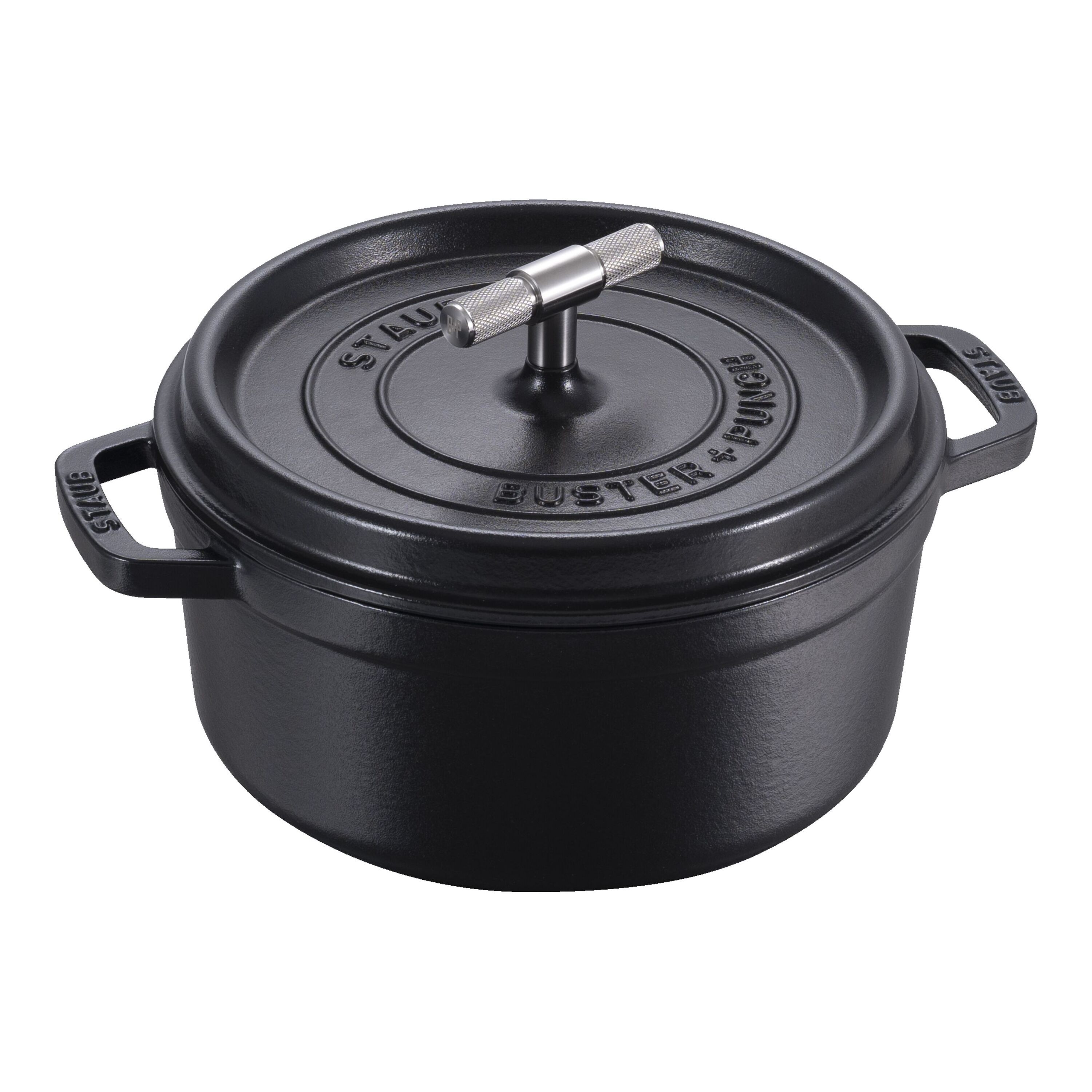 Buy Cast Iron 4 qt, Round, Dutch Oven Buster And Punch, Matte