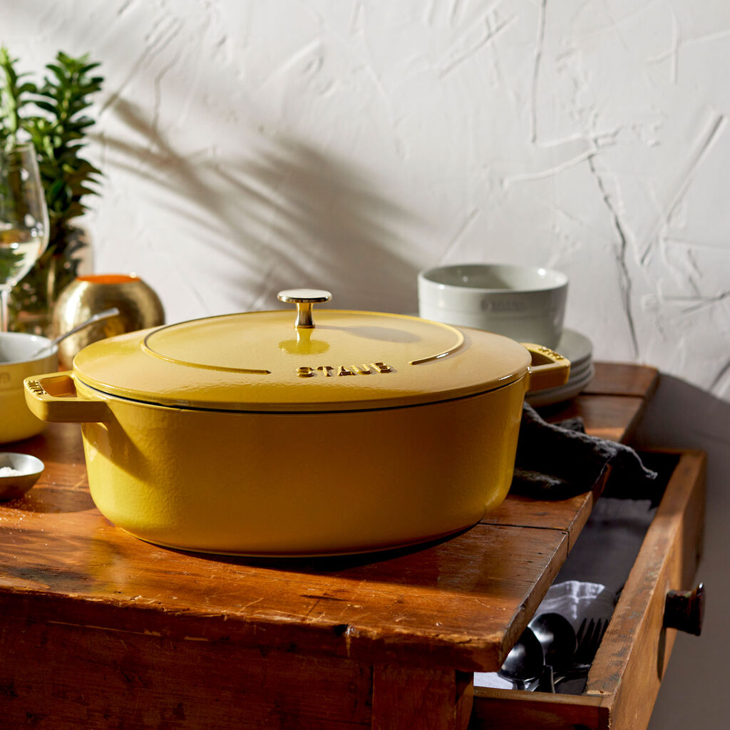 6 qt, Wide Oval French Oven, Citron,,large