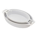 2-pc, Oval Baking Dish Set, White,,large