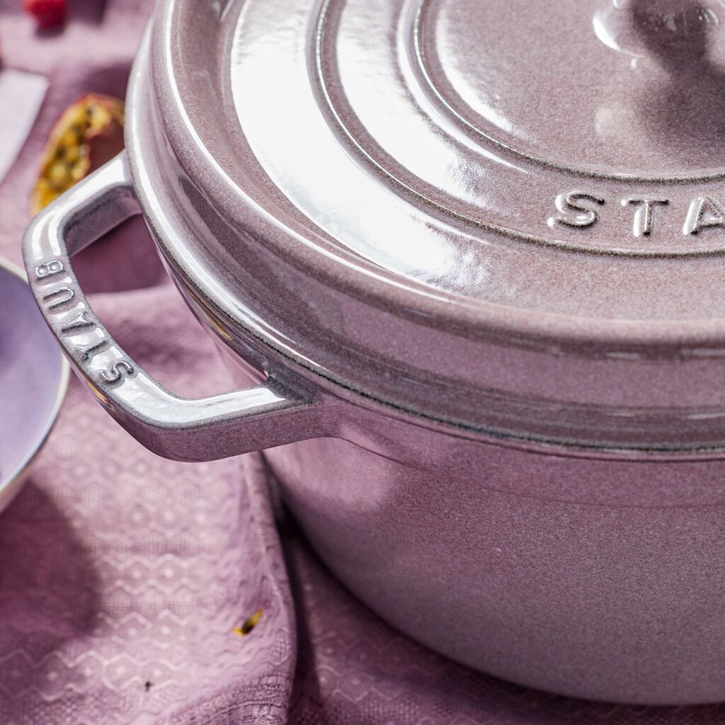 7 qt, Round, Dutch Oven, Lilac,,large